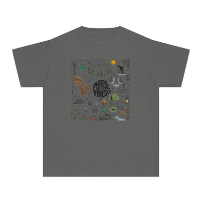 Pacific Northwest Pines Doodle Youth Tee
