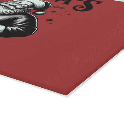 Santa’s Cocktail Club Glass Cutting Board — Festive Christmas Kitchen Decor