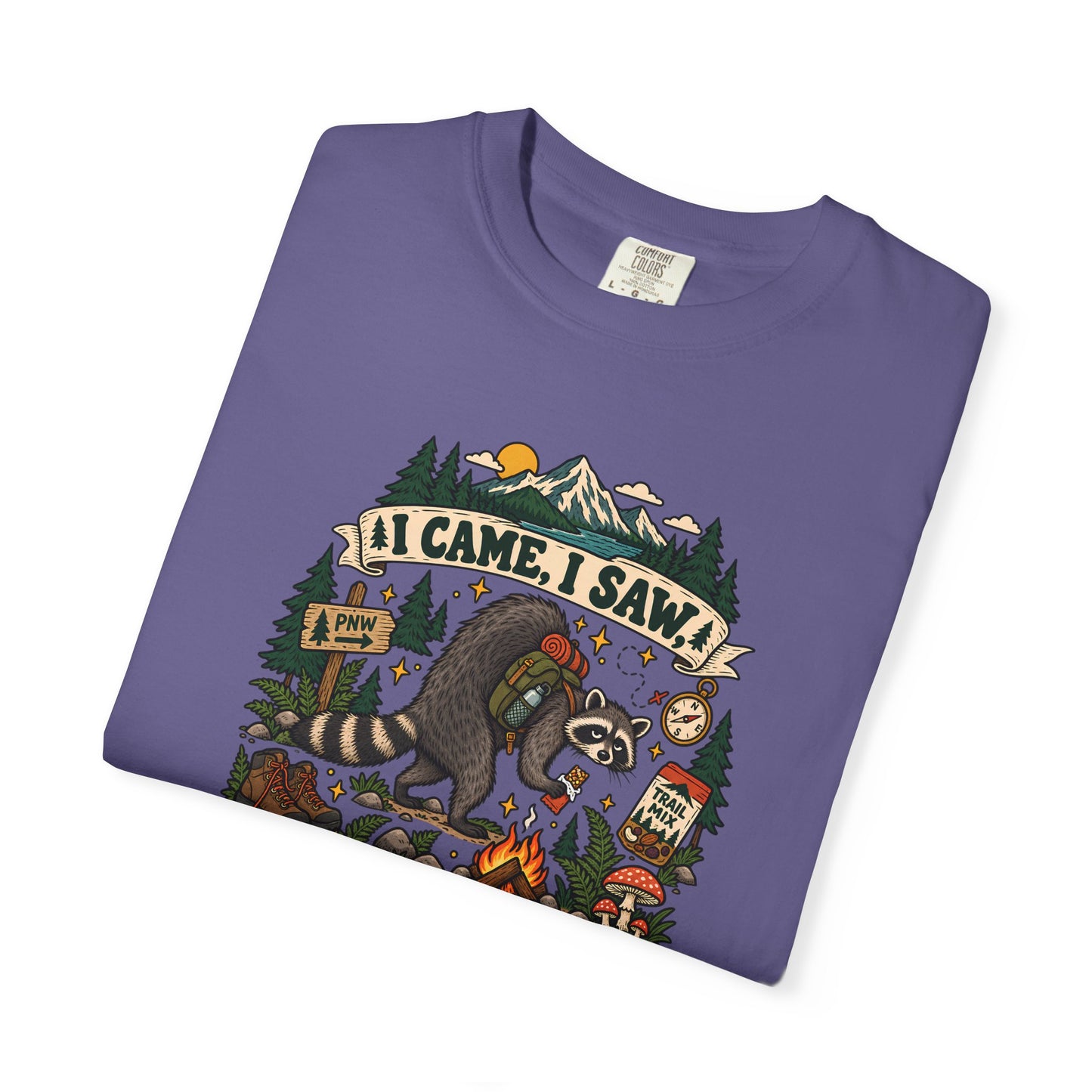 T-Shirt - 'I Came, I Saw, I Needed a Snack' Bear Camping Graphic