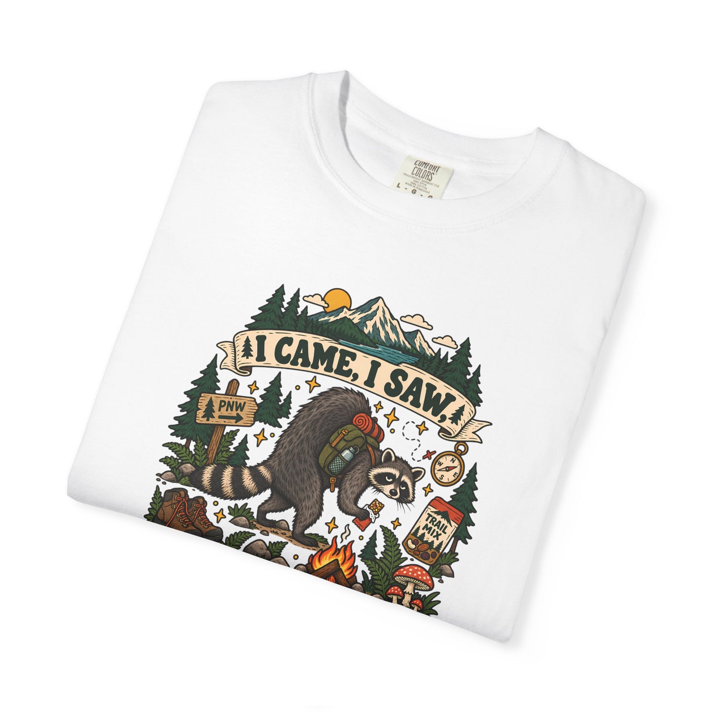T-Shirt - 'I Came, I Saw, I Needed a Snack' Bear Camping Graphic