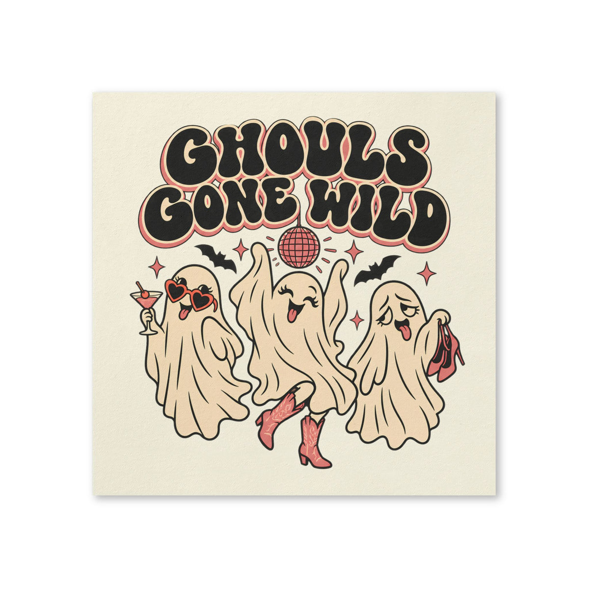 Ghouls Gone Wild Cocktail Napkins — Halloween Party Beverage Napkins