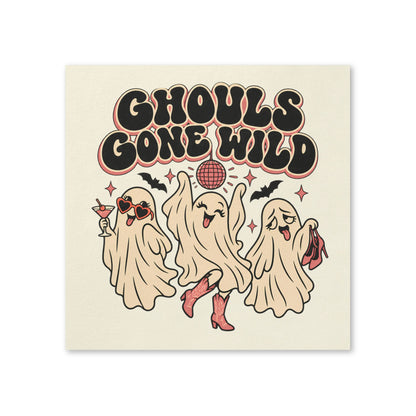 Ghouls Gone Wild Cocktail Napkins — Halloween Party Beverage Napkins