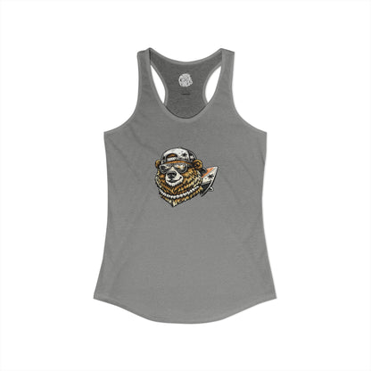 Surfer Bear Racerback Tank