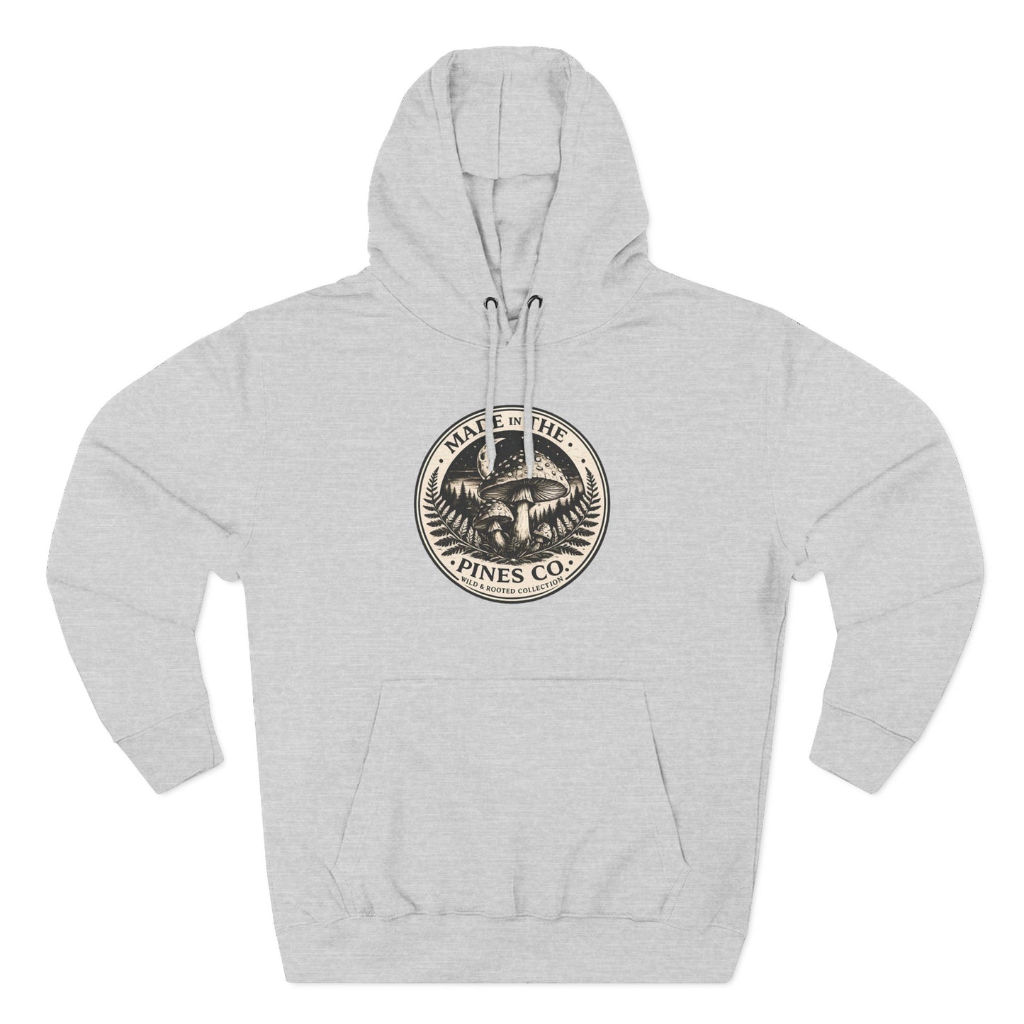 Pines Co Mushroom Hoodie — PNW Forest Mushroom Sweatshirt