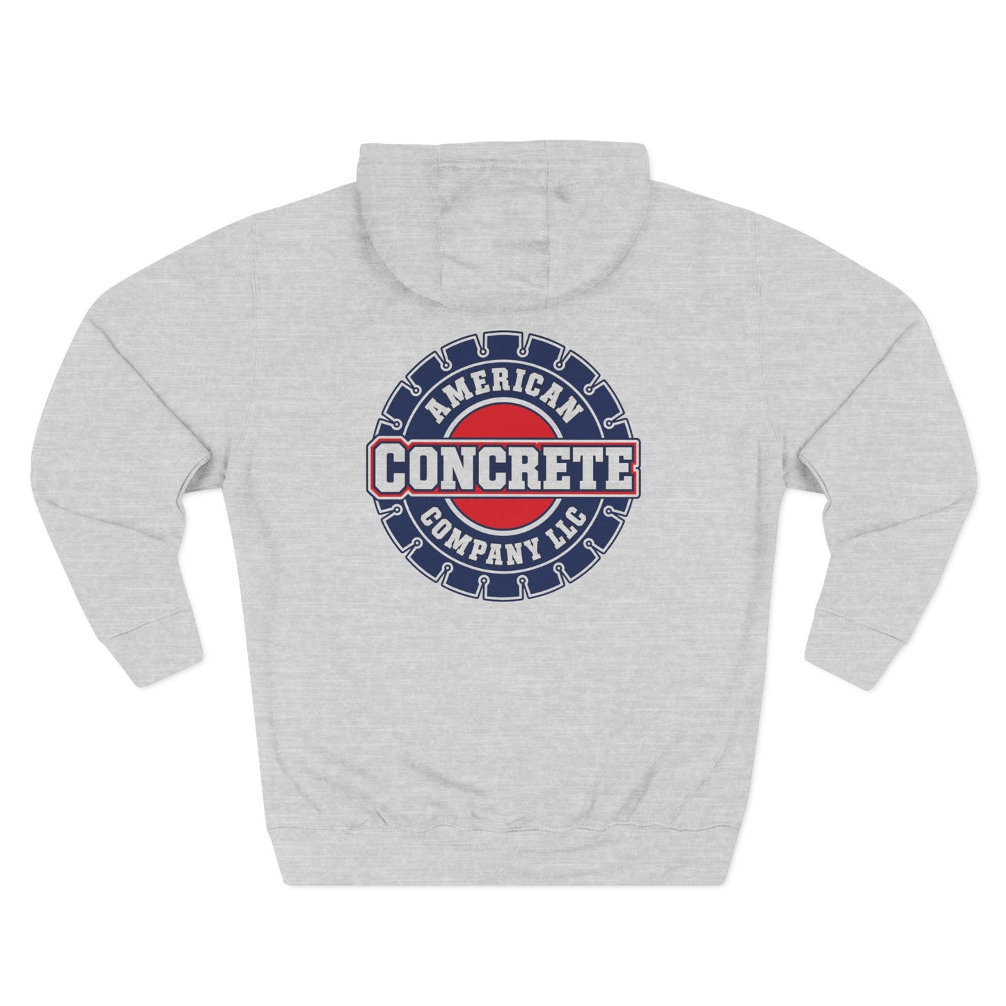 American Concrete Logo Hoodie | Flag and Gear Construction Design