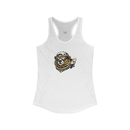 Surfer Bear Racerback Tank
