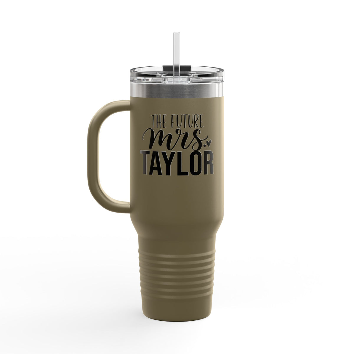 40oz Insulated Travel Mug — “The Future Mrs. Taylor” Bridal Tumbler