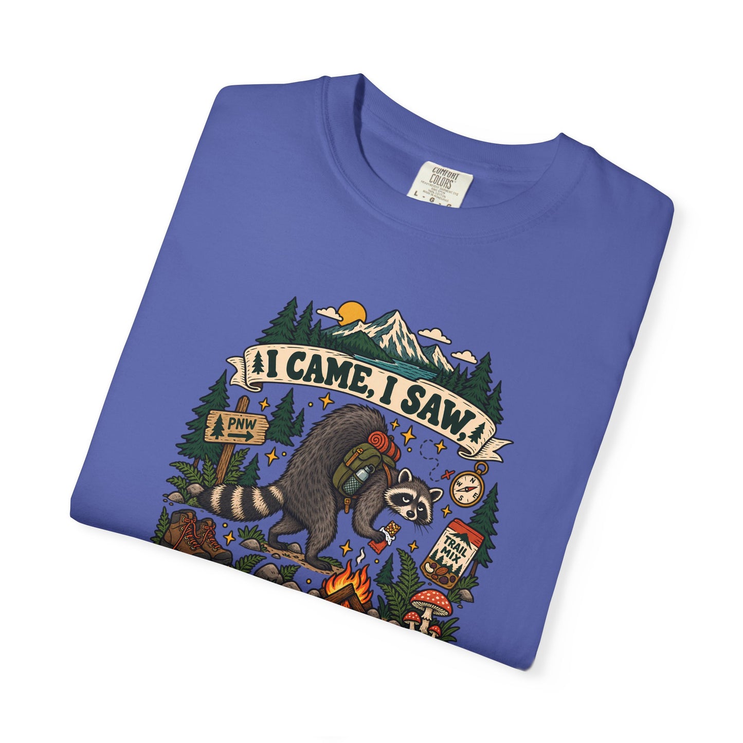 T-Shirt - 'I Came, I Saw, I Needed a Snack' Bear Camping Graphic