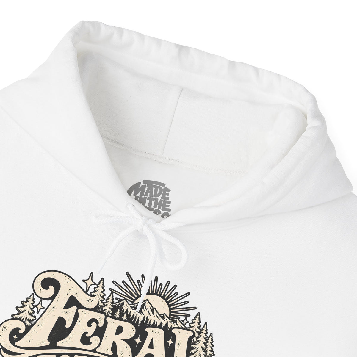 Feral Forecast hoodie | Retro sun illustration, nature-inspired design