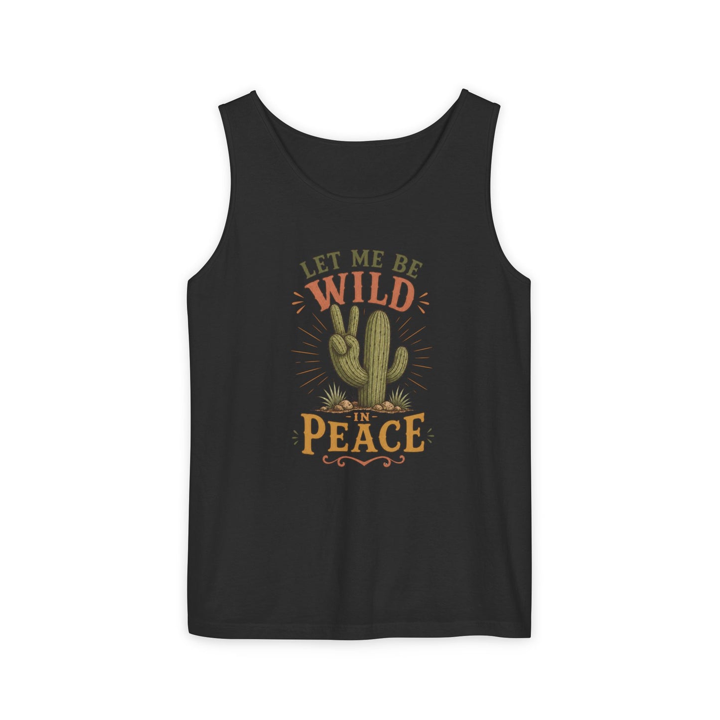 Let Me Be Wild in Peace Cactus Tank Top