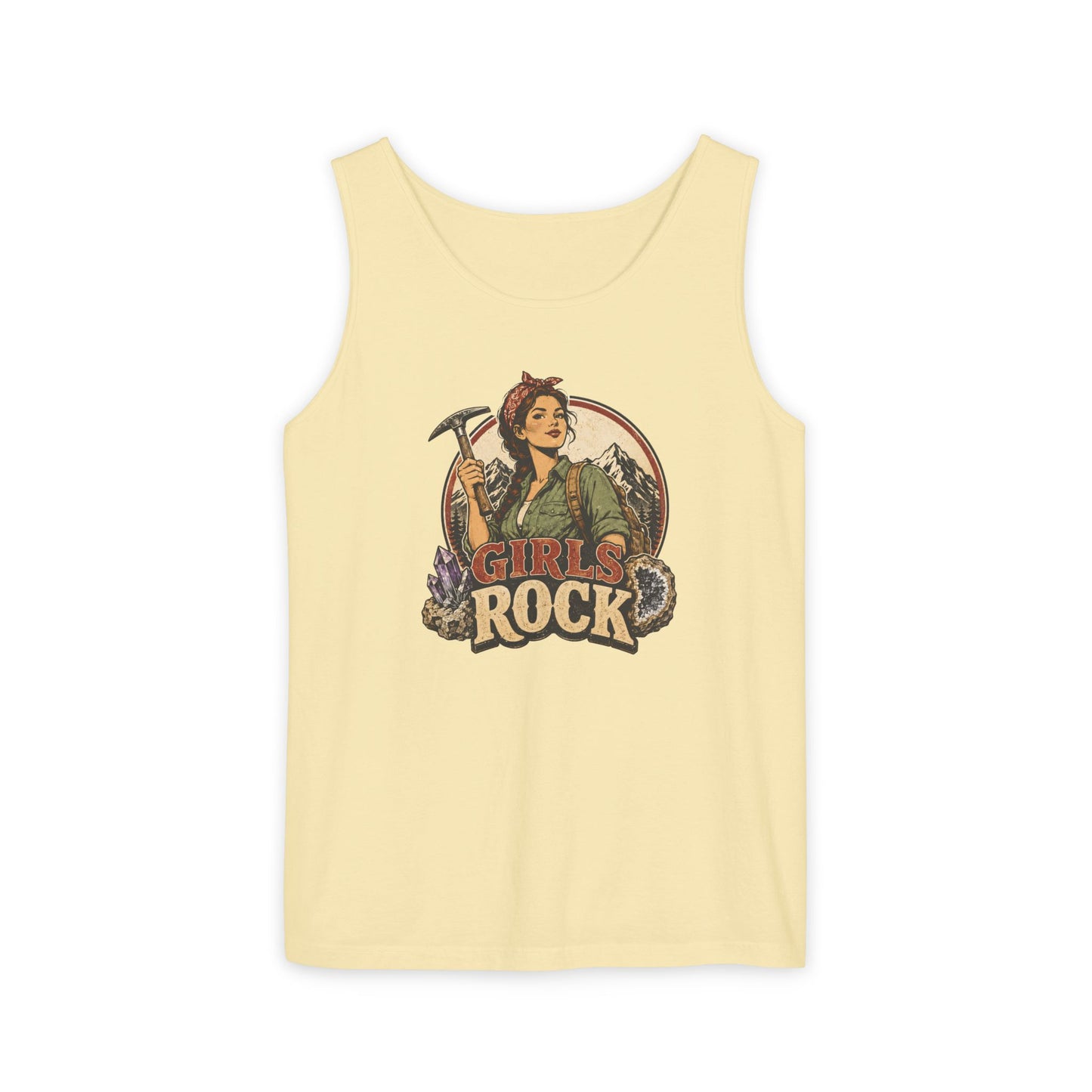 Girls Rock Rockhounding Vintage Woman tank top | Rockhound Fossil Mineral Collector