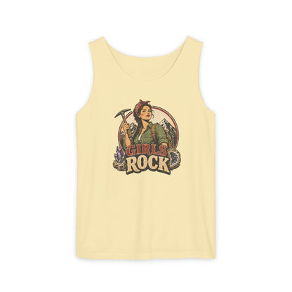 Girls Rock Rockhounding Vintage Woman tank top | Rockhound Fossil Mineral Collector