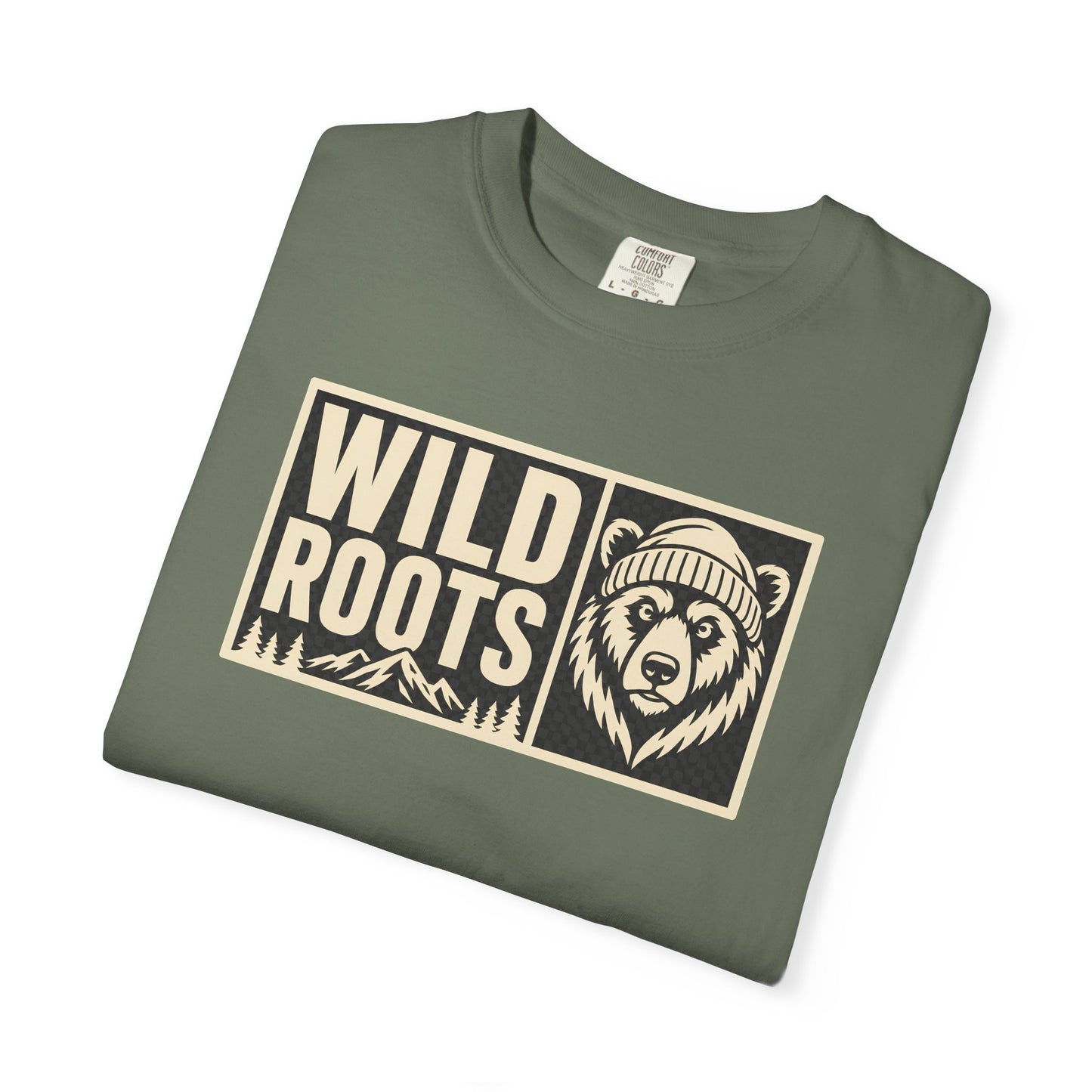 Wild Roots Bear Logo T-Shirt | Mountain Nature Outdoors, Comfort Colors