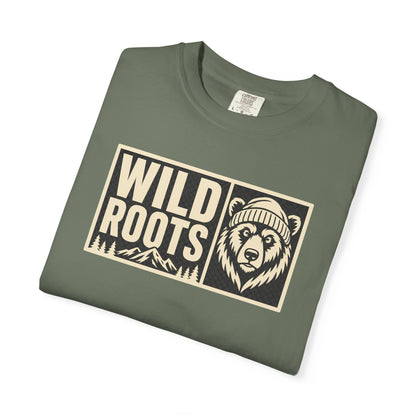 Wild Roots Bear Logo T-Shirt | Mountain Nature Outdoors, Comfort Colors
