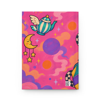 Psychedelic Space Girl Hardcover Journal — Lined Matte Notebook