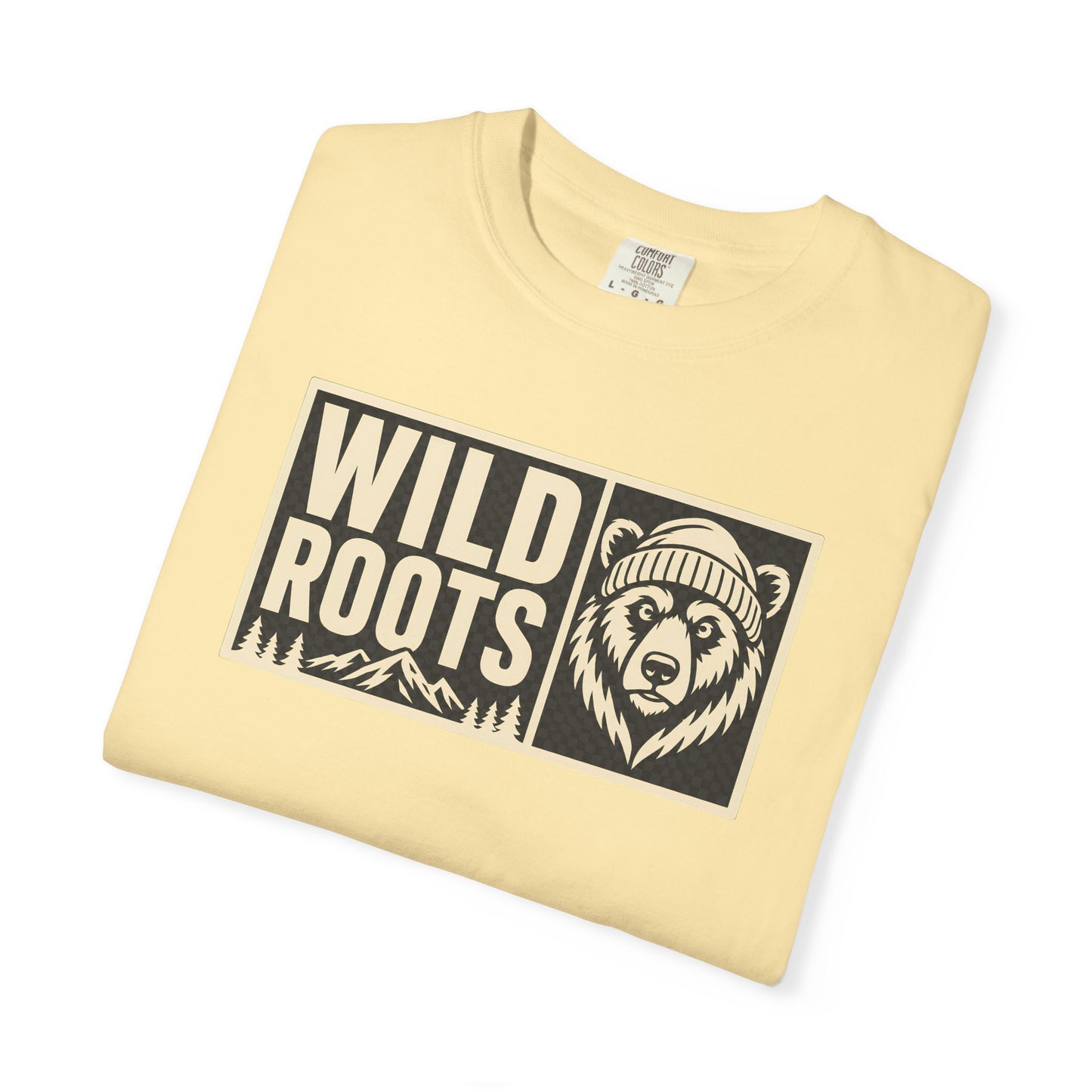 Wild Roots Bear Logo T-Shirt | Mountain Nature Outdoors, Comfort Colors