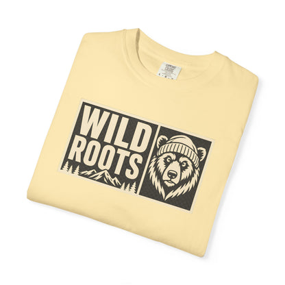 Wild Roots Bear Logo T-Shirt | Mountain Nature Outdoors, Comfort Colors