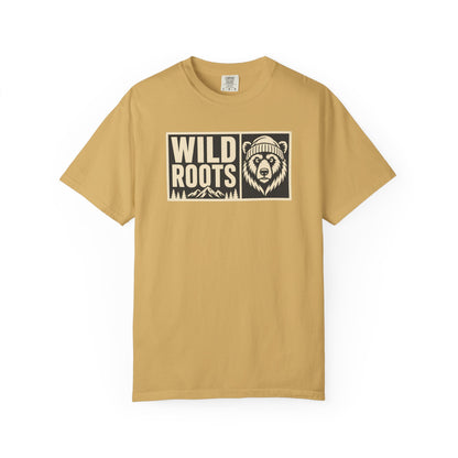 Wild Roots Bear Logo T-Shirt | Mountain Nature Outdoors, Comfort Colors