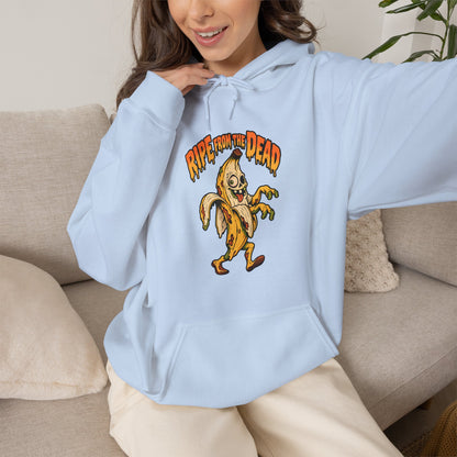 Ripe to Be Dead banana monster Hoodie | spooky fruit illustration