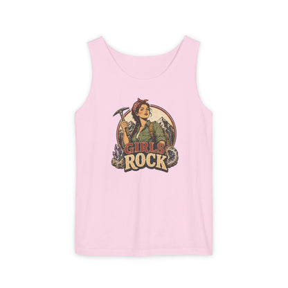Girls Rock Rockhounding Vintage Woman tank top | Rockhound Fossil Mineral Collector