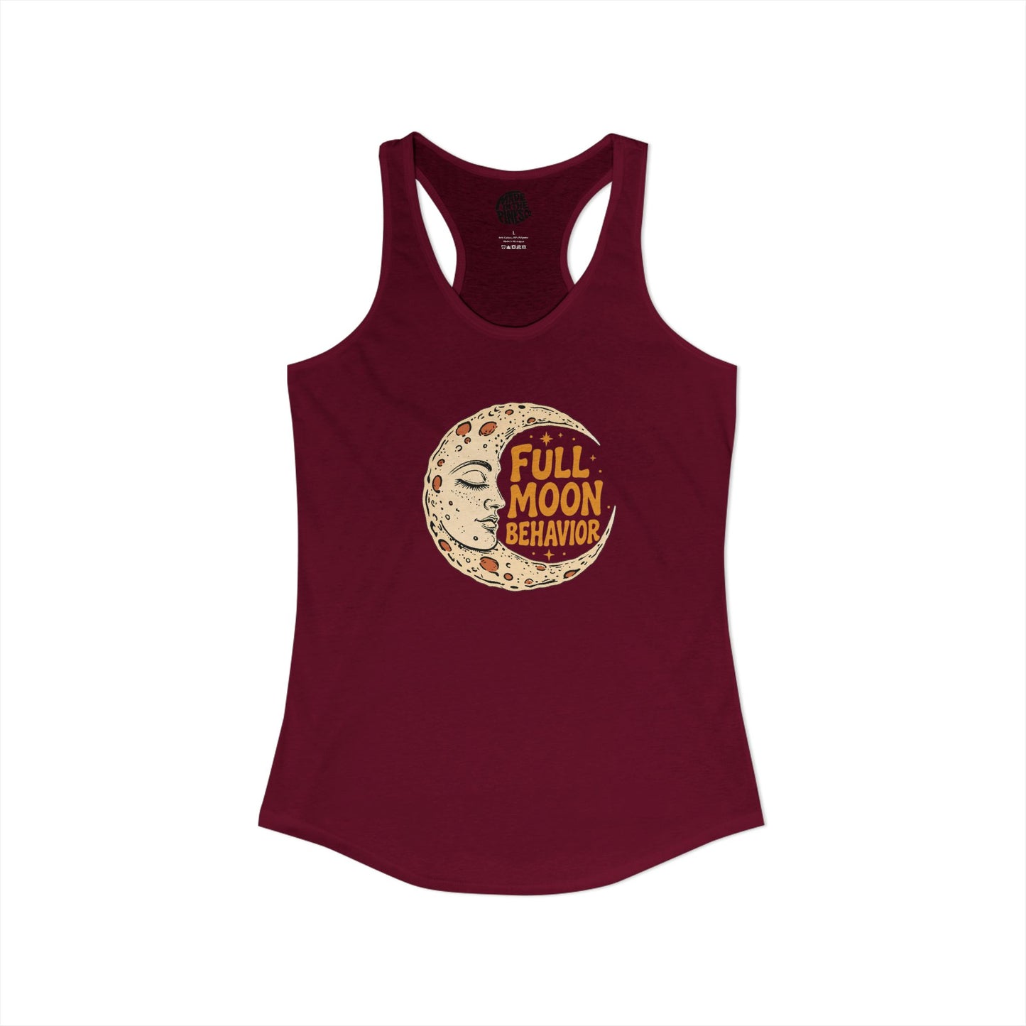 Full Moon Behavior racerback tank
