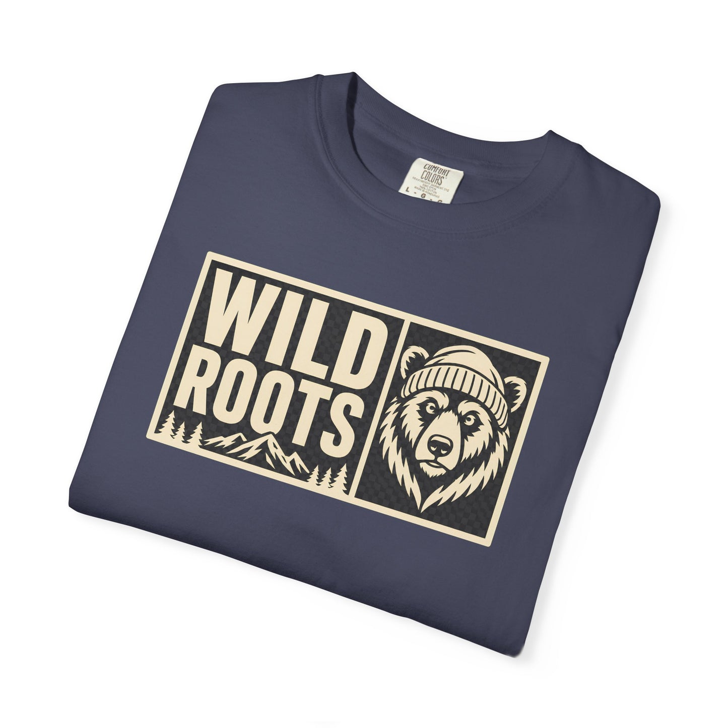 Wild Roots Bear Logo T-Shirt | Mountain Nature Outdoors, Comfort Colors