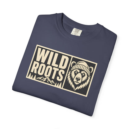 Wild Roots Bear Logo T-Shirt | Mountain Nature Outdoors, Comfort Colors
