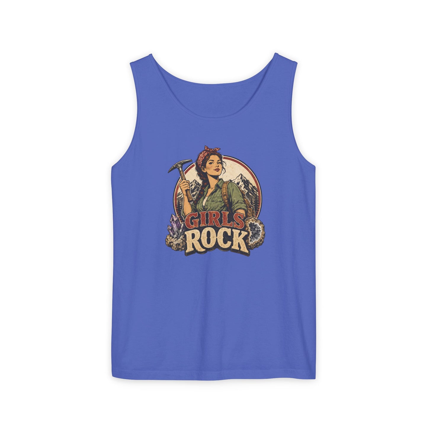 Girls Rock Rockhounding Vintage Woman tank top | Rockhound Fossil Mineral Collector