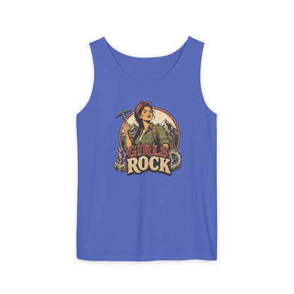 Girls Rock Rockhounding Vintage Woman tank top | Rockhound Fossil Mineral Collector