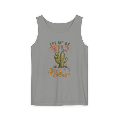 Let Me Be Wild in Peace Cactus Tank Top