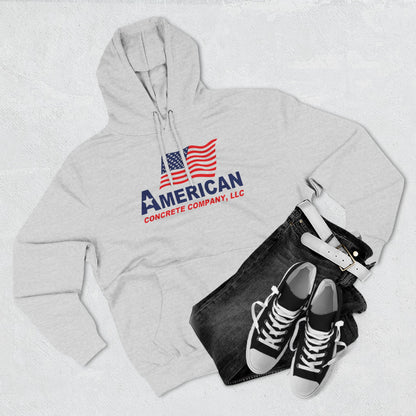 American Concrete Logo Hoodie | Flag and Gear Construction Design