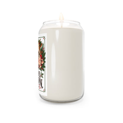 Tis The Season Scented Soy Candle — 13.75oz Holiday Farm Animal Christmas Candle