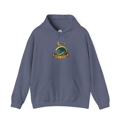 Tarot Surf Hoodie — The Wave Rider Skeleton Surfing Fish, Celestial Ocean Pullover