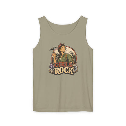 Girls Rock Rockhounding Vintage Woman tank top | Rockhound Fossil Mineral Collector