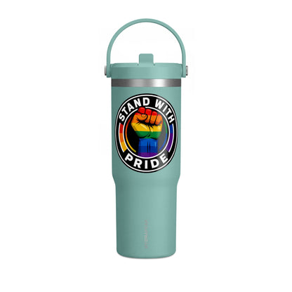Pride Fist 32oz Tumbler — "Stand With Pride" Insulated Travel Cup