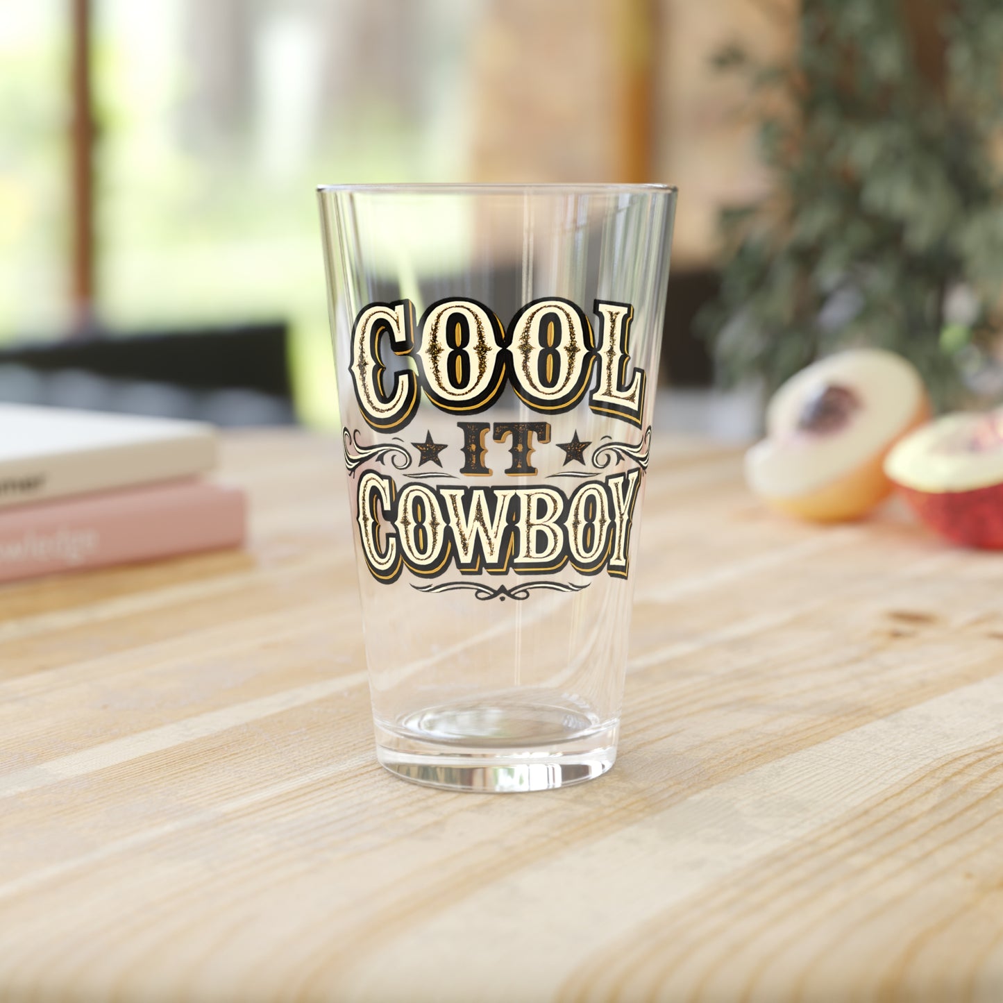 Cool It Cowboy 16oz Pint Glass — Western Cowboy Beer Glass