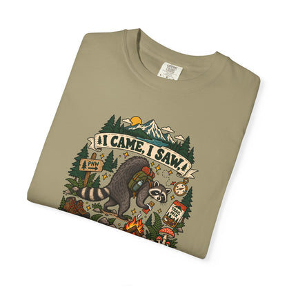 T-Shirt - 'I Came, I Saw, I Needed a Snack' Bear Camping Graphic