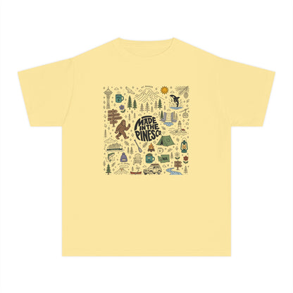 Pacific Northwest Pines Doodle Youth Tee