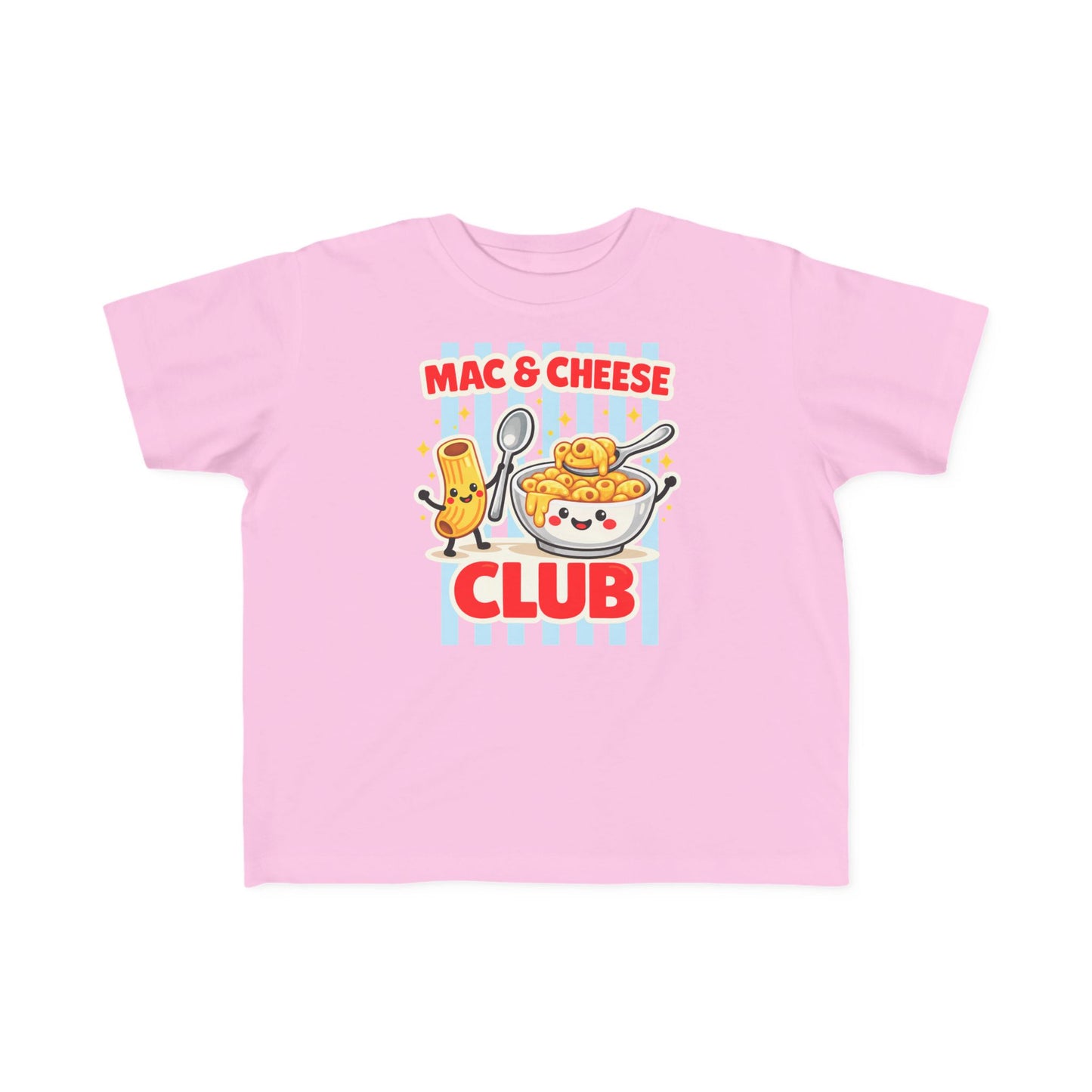 Mac & Cheese Club Toddler Tee — Cute Kids Food Graphic Shirt