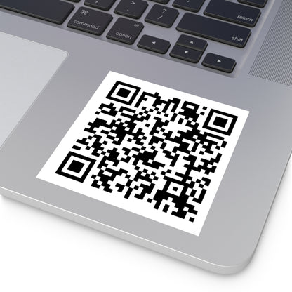 QR Code Square Sticker | Custom scannable label, Indoor Outdoor vinyl