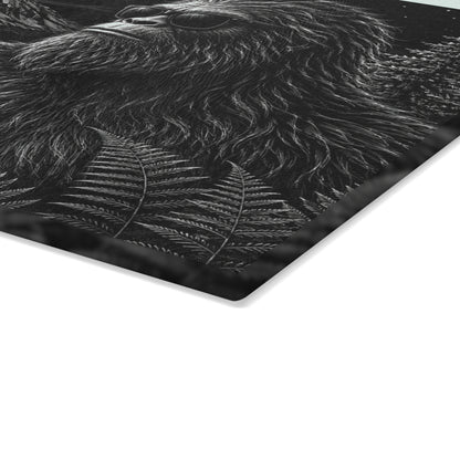 Glass Cutting Board — Sasquatch Forest Moon Design