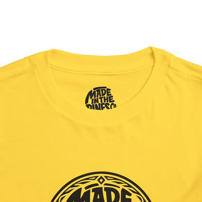 Made in the Pines Toddler Tee — Pine Tree Badge Shirt