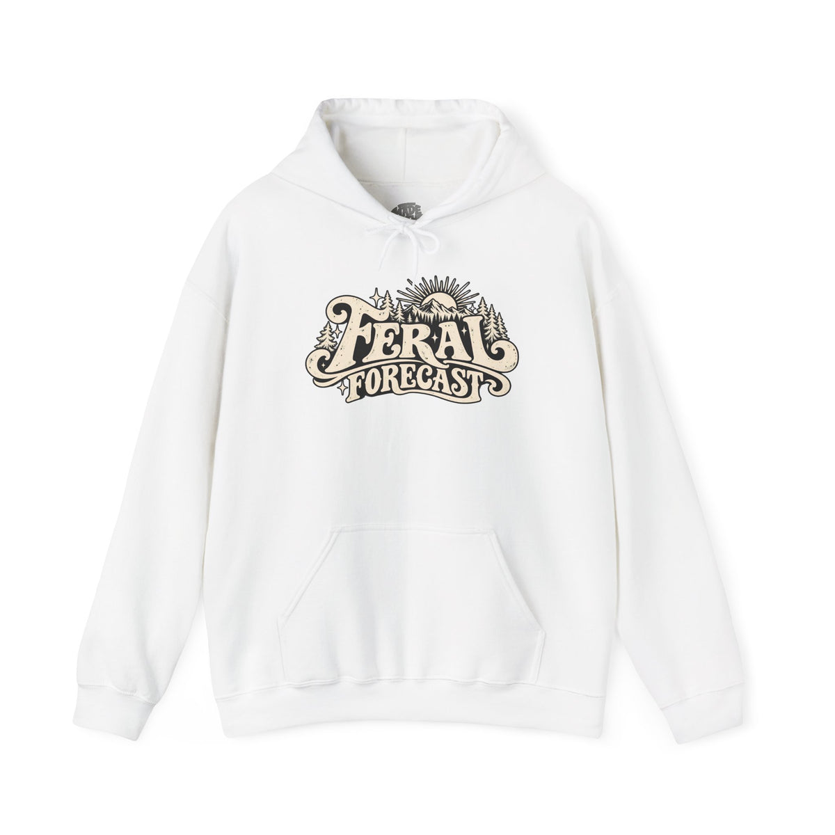 Feral Forecast hoodie | Retro sun illustration, nature-inspired design