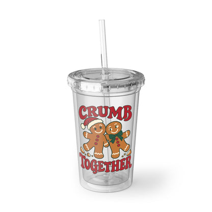 Crumb Together Gingerbread Couple Acrylic Cup | Holiday Christmas Tumbler