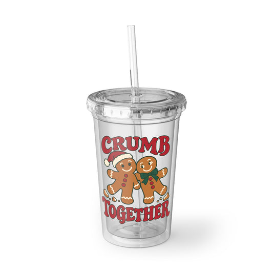 Crumb Together Gingerbread Couple Acrylic Cup | Holiday Christmas Tumbler