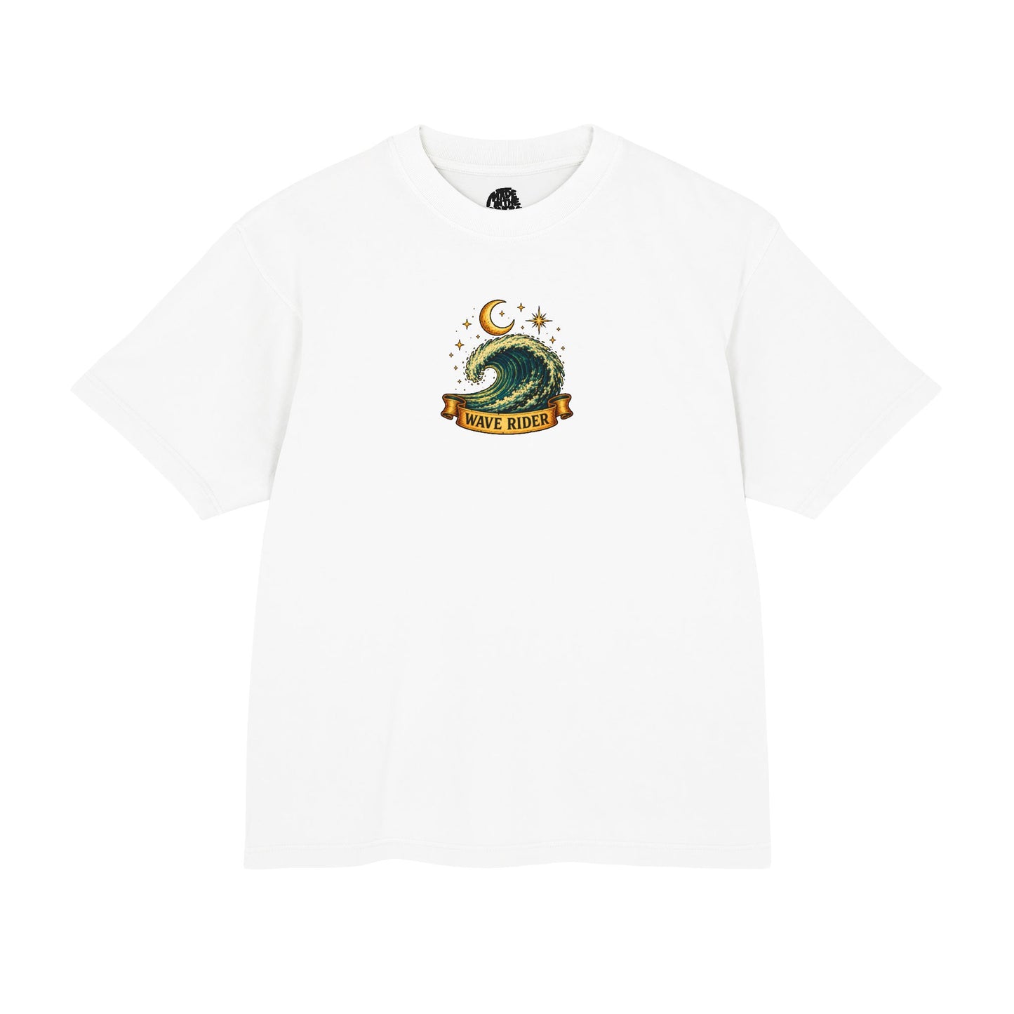 Wave Rider Surf Skeleton Tee — Retro Night Surf Graphic T-Shirt