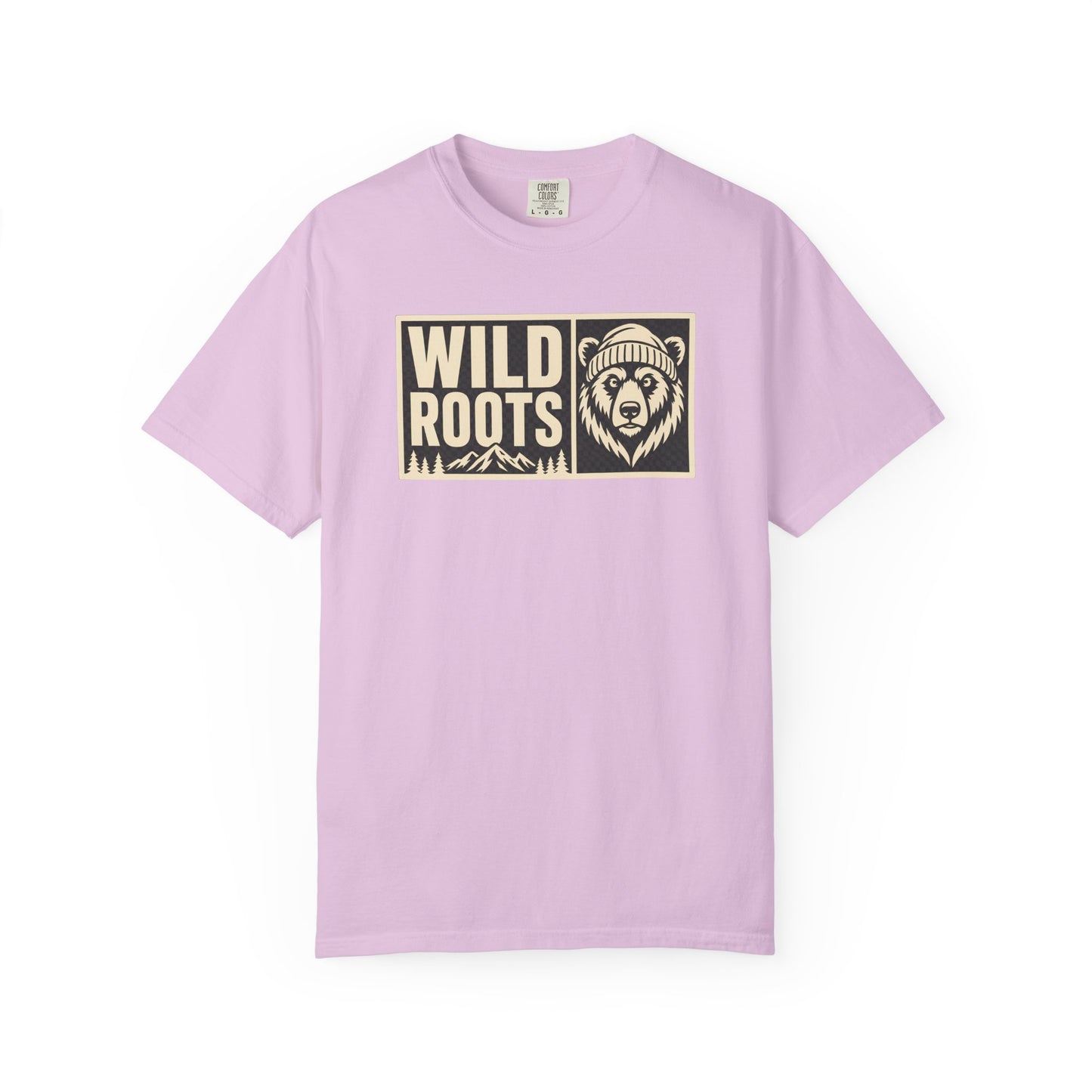 Wild Roots Bear Logo T-Shirt | Mountain Nature Outdoors, Comfort Colors