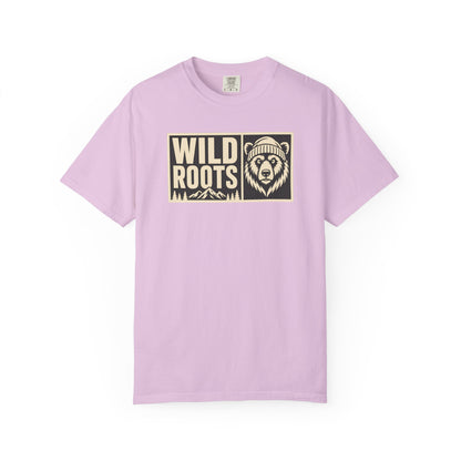 Wild Roots Bear Logo T-Shirt | Mountain Nature Outdoors, Comfort Colors