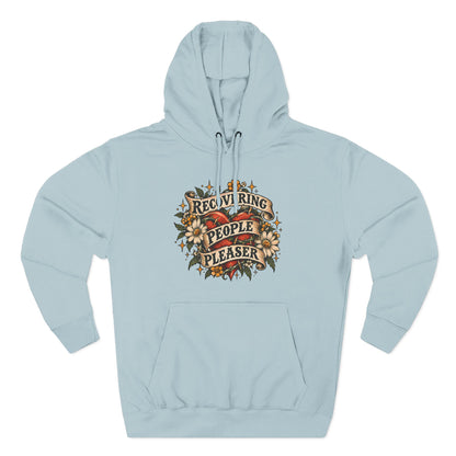 Recovering People Pleaser Hoodie — Vintage Floral Self-Care Pullover