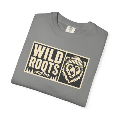 Wild Roots Bear Logo T-Shirt | Mountain Nature Outdoors, Comfort Colors